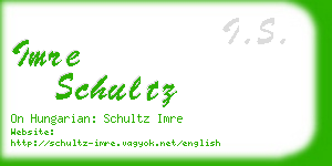 imre schultz business card
